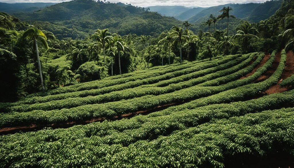Liberica Kaffee Plantage